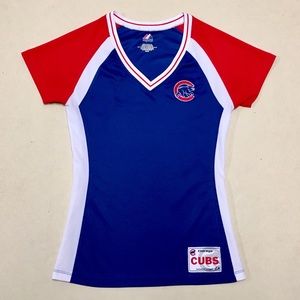 Chicago Cubs - Women's V-neck Jersey Shirt 🐻
